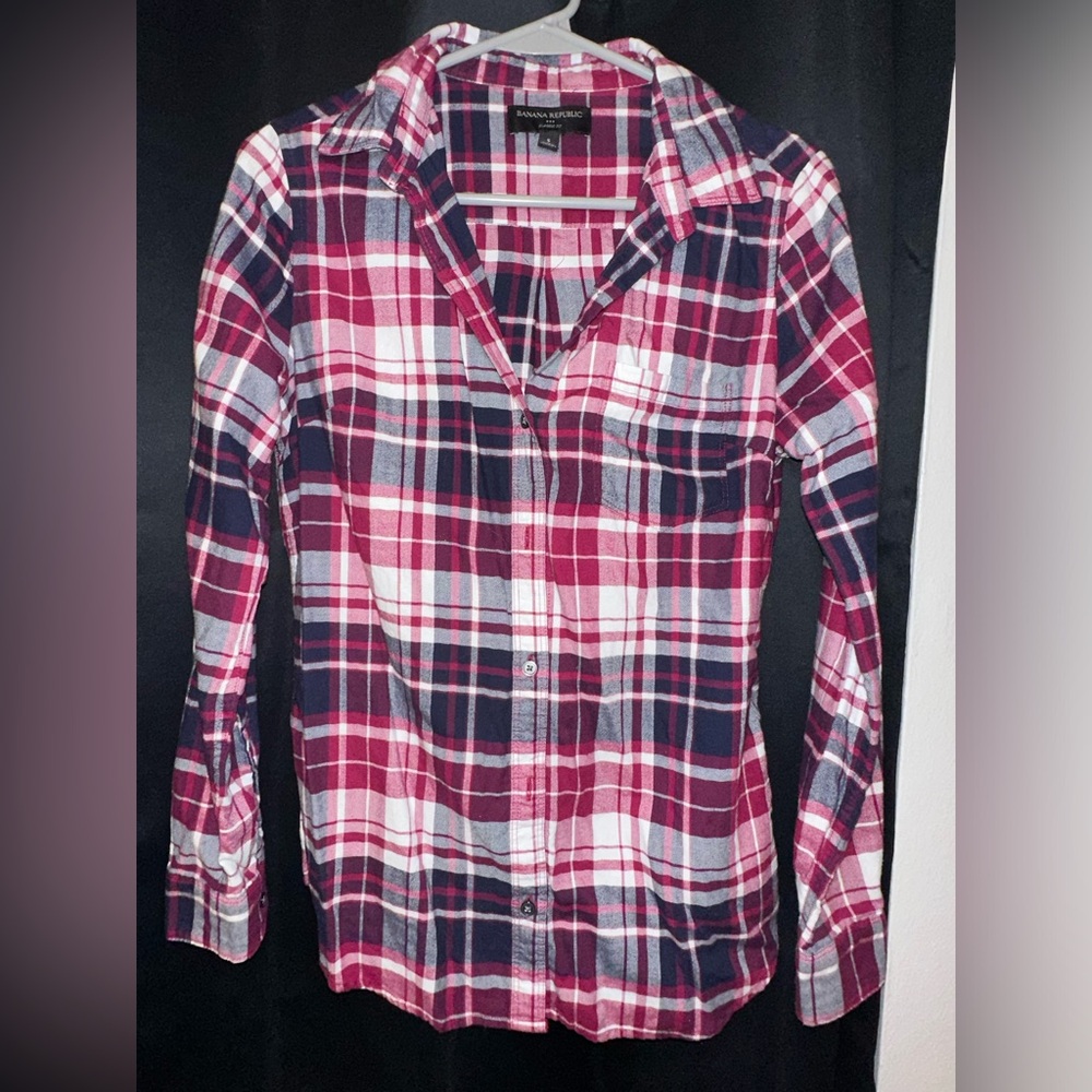 Banana Republic Women’s Small Maroon Flannel